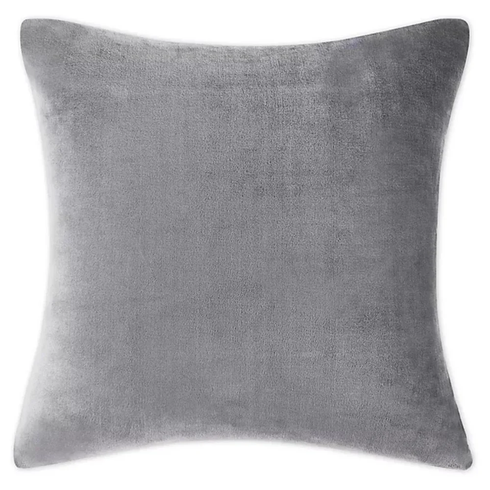 Nautica Ultra Soft Plush European Pillow Sham Grey
